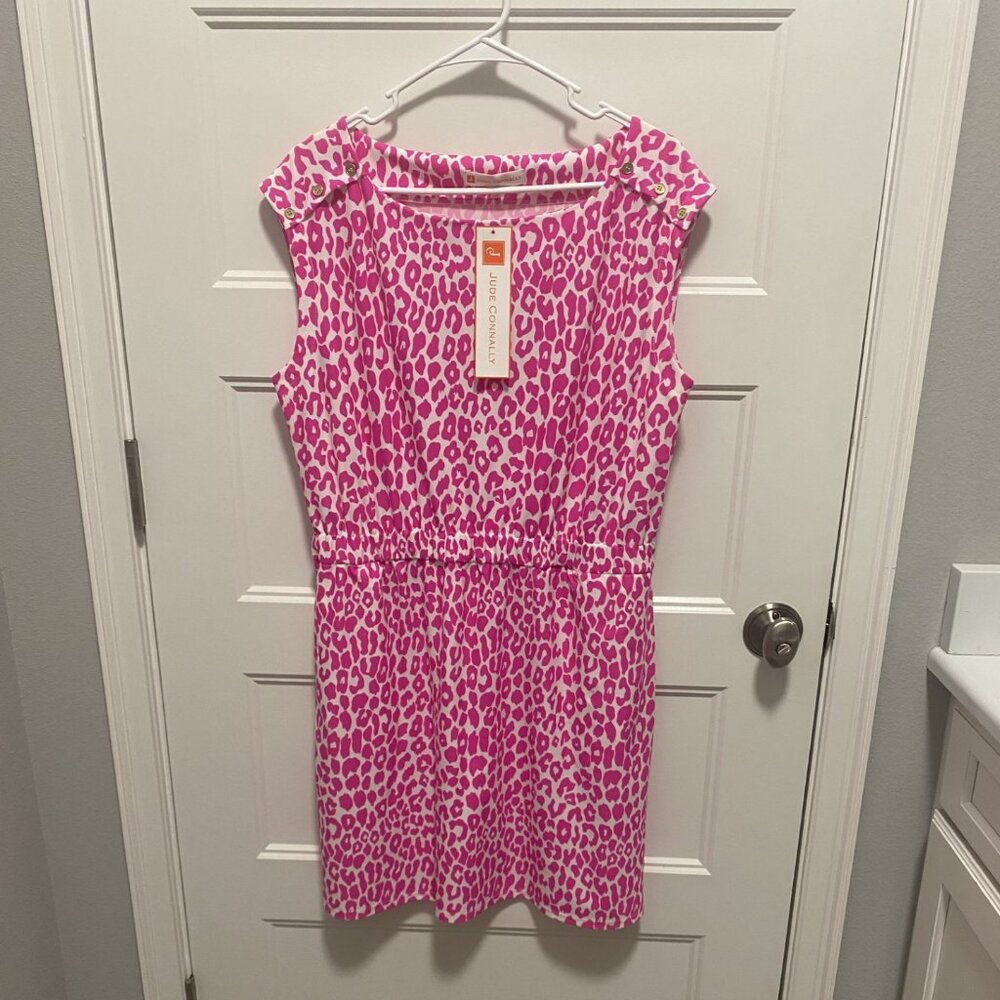 Jude Connally Darbie Cheetah Classic Pink dress NWT